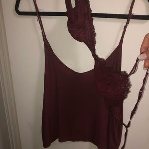 RARE brandy Melville wine tank + bralet set